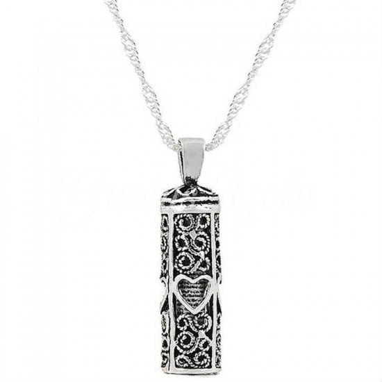 Telkari Kalp Cevşen-i Kebir 925 Ayar Gümüş Kolye Ve Zincir Kaçırılmaz Fırsat