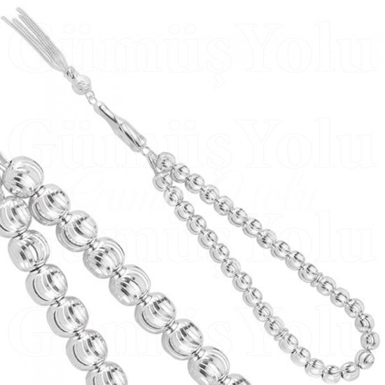 925 Ayar Gümüş Minik Boy Lazer Kesim Tesbih