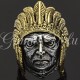 Özel Tasarım Kızılderili Şefi Gümüş Erkek Yüzük