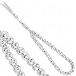 925 Ayar Gümüş Minik Boy Lazer Kesim Tesbih