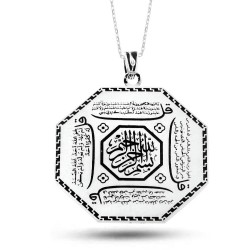 Felak ve Nas Suresi 925 Ayar Gümüş Kolye