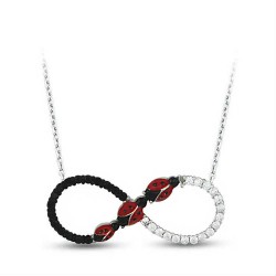 Sonsuzluk Uğur böceği 925 Ayar Gümüş Kolye