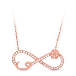 Sonsuzluk Vav Kartanesi Kolye 925 Ayar Gümüş